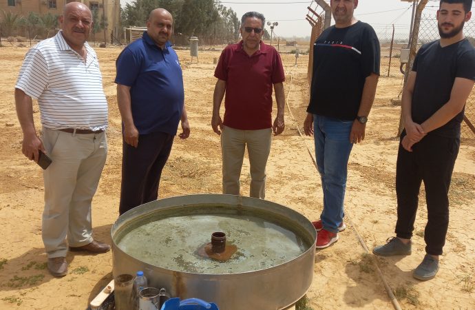 المحاميد يتفقد المحطات المناخية والامطار في البادية الشمالية الشرقية
