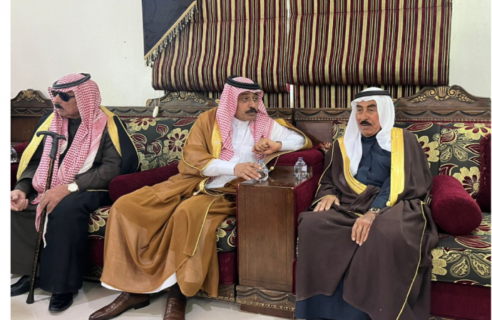 مستشار جلالة الملك لشؤون العشائر يزور النيف و الجبور للاطمئنان على صحتهم