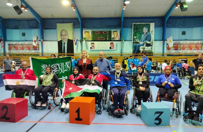 ذهبية وفضية وبرونزية للأردن في زوجي بطولة النادي الوطني الدولية للطاولة البارالمبية