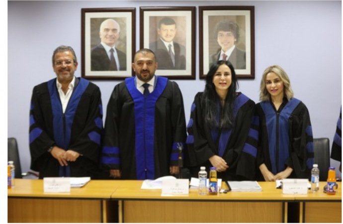 الزميل شادي سمحان ، مبارك  درجة الماجستير في الاعلام من جامعة البترا