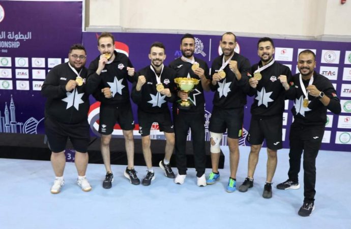 الأردن بطل العرب بكرة الطاولة
