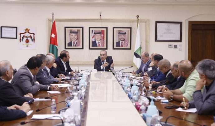 وزير الاشغال يستقبل مجلس نقابة المقاولين الاردنيين