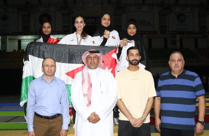 9 ميداليات جديدة تضع الأردن على قمة بطولة غرب آسيا للمبارزة