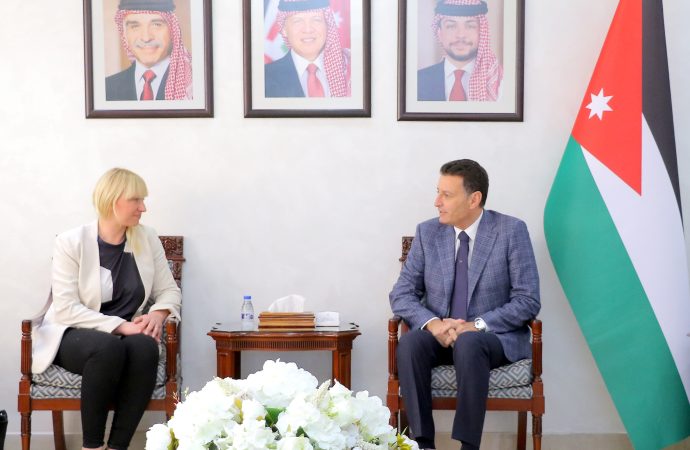 الصفدي والمفوضة الألمانية لحقوق الإنسان  يؤكدان على ضرورة وقف الحرب على غزة