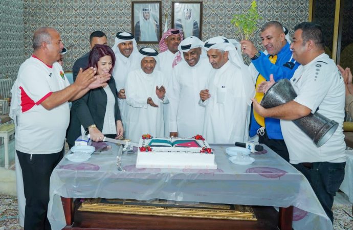 خالد بن عبدالله البنعلي يحتفل بتأهل النشامى إلى دور الثمانية