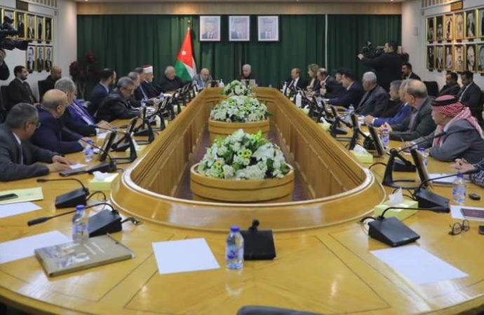 لجنة فلسطين في الأعيان تبحث الأوضاع على الساحة الفلسطينية