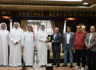 الدكتور ساري حمدان يستقبل وفد الاتحاد العربي للثقافة الرياضية