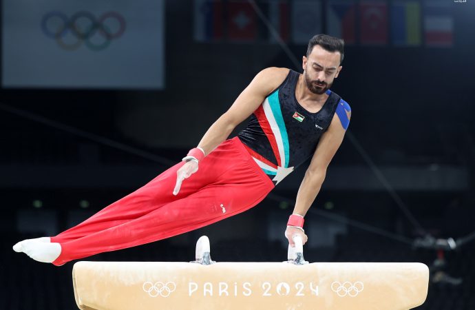 أبو السعود يخوض مرانه في الصالة المستضيفة لمنافسات الجمباز بأولمبياد باريس