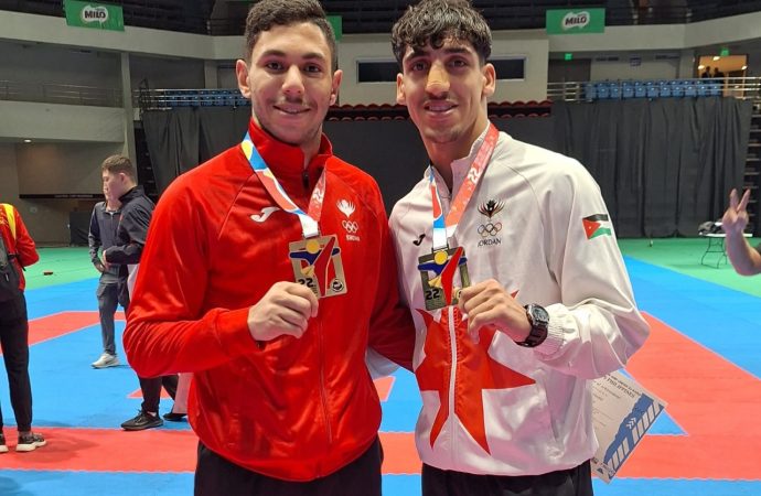 الجعفري ونوفل يُتوجان بذهبيتين في بطولة آسيا للكراتيه