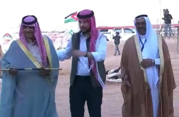 الشيخ غالب البلوي ،مبارك التكريم من ولي العهد الحسين بن عبدالله