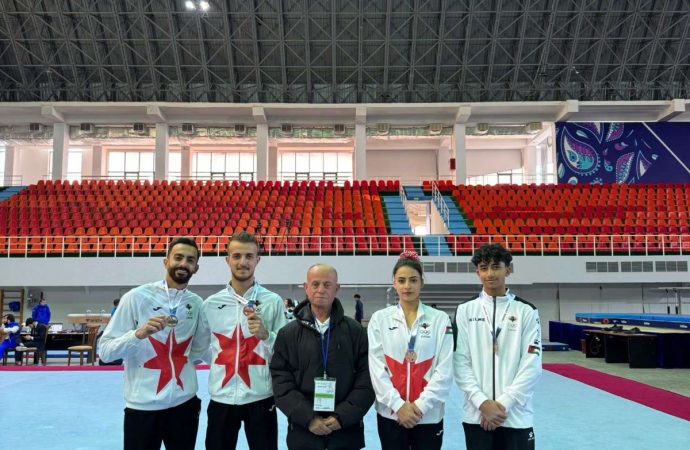 ذهبية و٣ برونزيات للأردن في بطولة أوزبكستان الدولية للجمباز