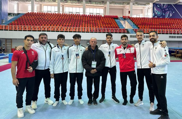 الأردن يحصد ٦ ميداليات جديدة مع ختام مشاركته في بطولة أوزبكستان الدولية للجمباز