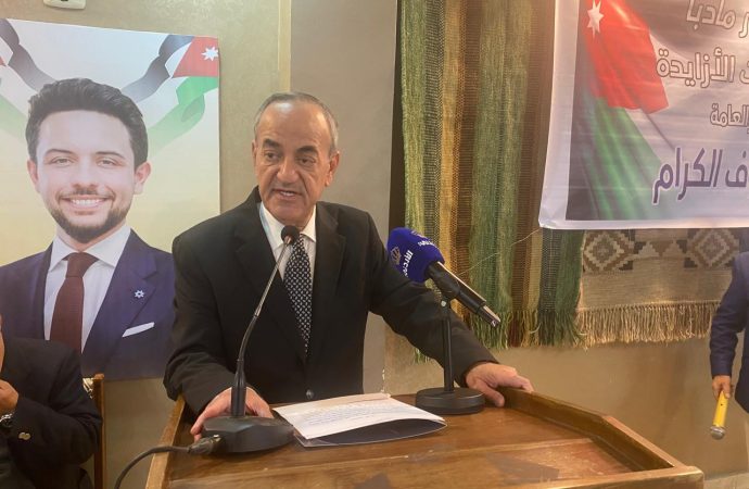 الهندي خلال رعايته حفل إعمار مادبا – الأردن صخرة صلبة تتحطم عليها محاولات العبث بالوحدة الوطنية