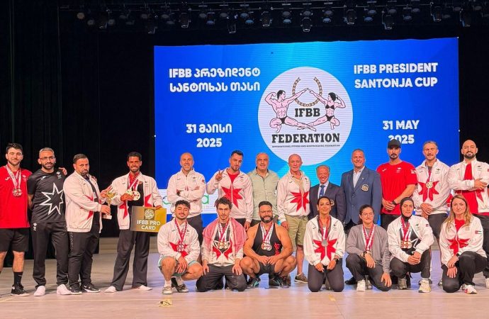 ١٤ ميدالية ملونة للأردن في بطولة جورجيا لبناء الأجسام وتحدي اللياقة البدنية