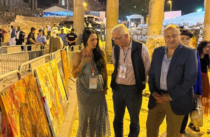 بمشاركة ٢٣ فنان افتتاح سمبوزيوم مهرجان جرش الدولي للفنون التشكيلية ” ارسم وطنك الاردن “