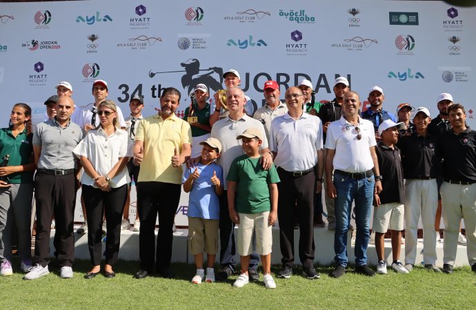 الأمير فيصل يُتوج الفائزين في النسخة الـ ٣٤ من بطولة الأردن المفتوحة للجولف