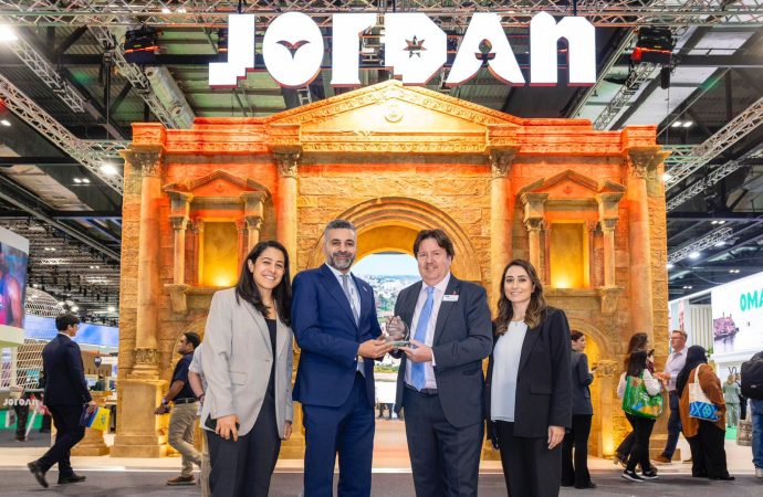 الأردن يفوز بجائزة “أفضل تصميم جناح” للشرق الأوسط في معرض WTM  في لندن