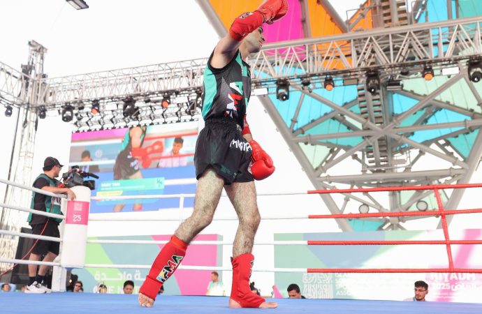 يزن السيفي يتأهل إلى نصف نهائي المواي تاي ويضمن ميدالية بدورة ألعاب التضامن الإسلامي