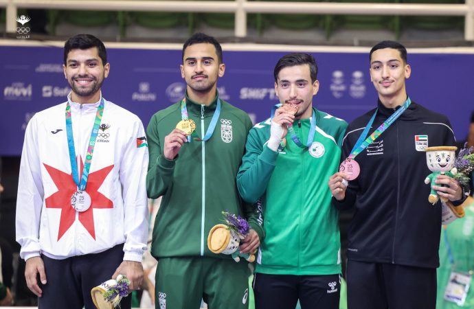 المصاطفة يتوج بالفضية وبرونزيتان لجود الضروس ويارا ناصر في ألعاب التضامن الإسلامي