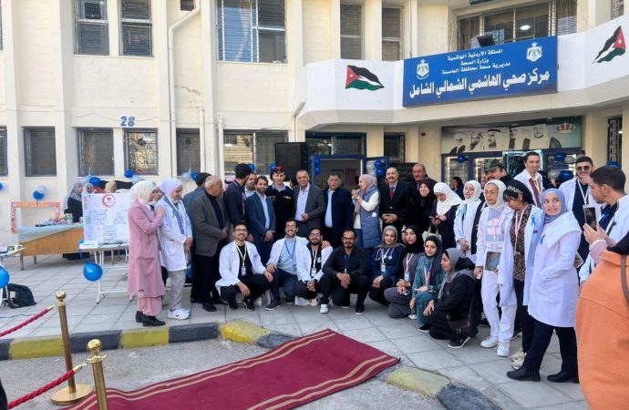 مؤسسة حرير تشارك في اليوم الصحي المجاني في مركز صحي الهاشمي الشمالي