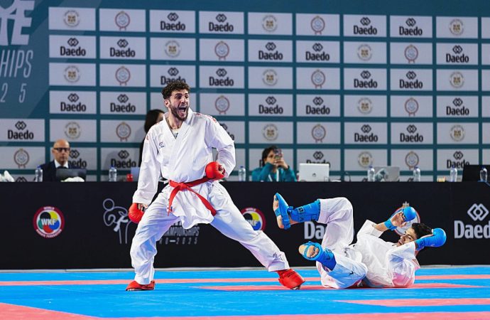 تأهل تاريخي لـ عفيف غيث إلى نهائي بطولة العالم للكراتيه