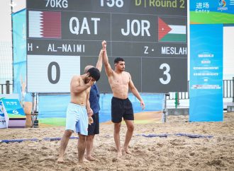 ختام مشاركة المنتخب الوطني للمصارعة الشاطئية في دورة سانيا الآسيوية