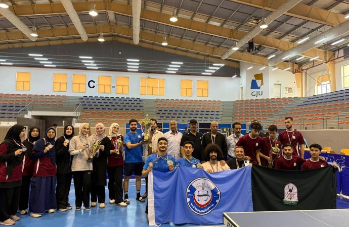 اليرموك تحصد مراكز متقدمة في بطولة الجامعات الأردنية لكرة الطاولة