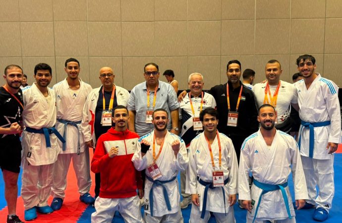 منتخب الكراتيه يتأهل إلى نهائي القتال الجماعي في بطولة آسيا